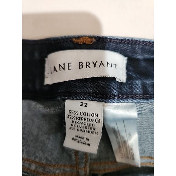 Lane Bryant Denim Capri Pants Size 22 Mid Rise Blue Pedal Jeans Flex Magic - Picture 3 of 8